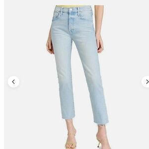 $248 MOTHER Superior SOLD OUT The Scrapper Ankle Cuff Blue Cropped Jeans 23